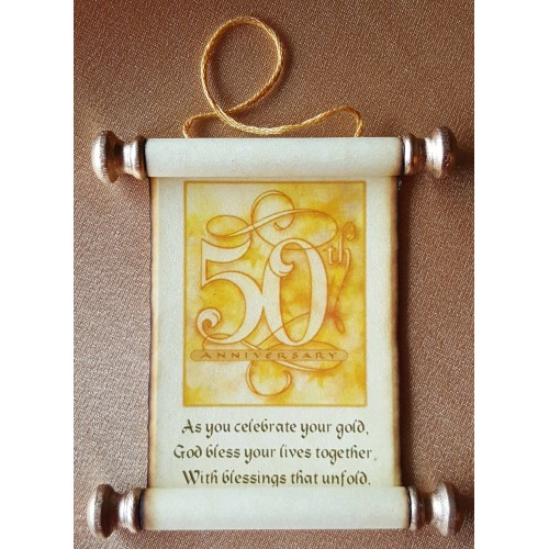 50th Anniversary Scroll Ornament